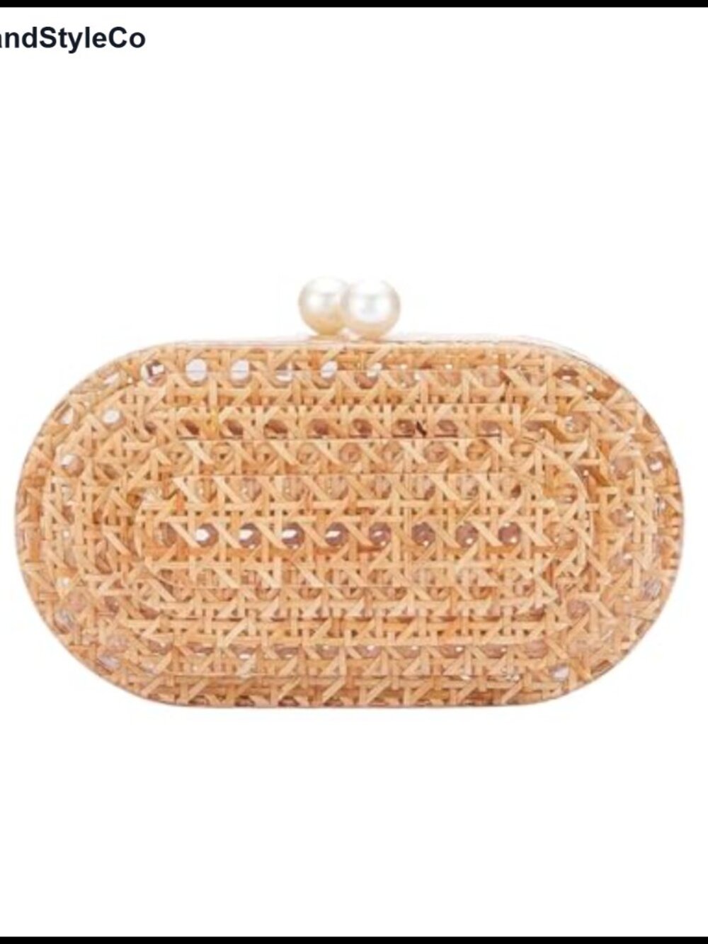 Acrylic Handbag Rattan Woven Square Box Crossbody Shoulder Bag Chain Purse